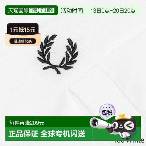 日本直邮Fred Perry T恤 Fred Perry M3519 圆领T恤 Fred Perry F