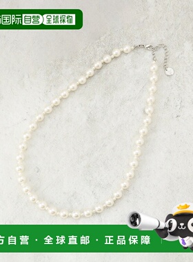 日本直邮Dessin 女士 珍珠风格短款项链 设计感单排链条 F5805221