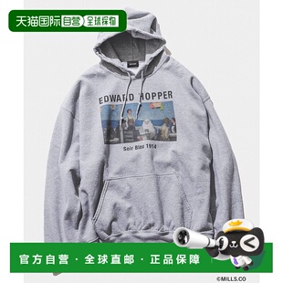 1h可退 日本直邮BEAMS 男士EDWARD HOPPER绘画印花宽松连帽卫衣 7