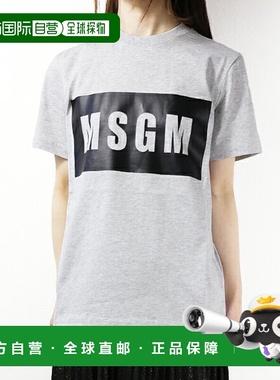 日本直邮MSGM 标志 T 恤 2000MDM520 200005 女式短袖圆领棉质标