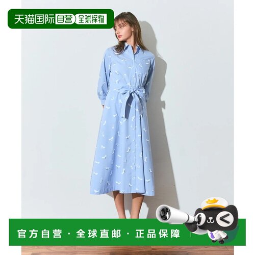日本直邮GRACE CONTINENTAL 印花连衣裙 蓝色