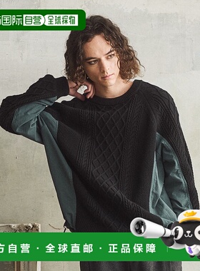 1h可退 日本直邮Casper John 男装 宽松棉质渔夫针织衫 侧抽绳设