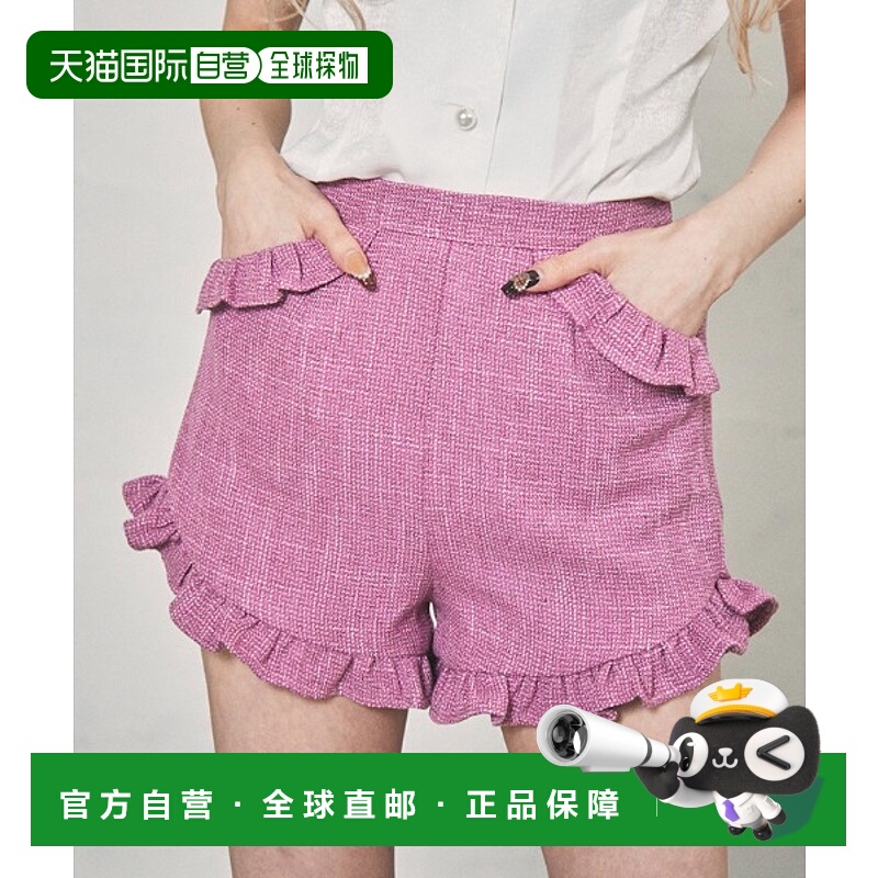 1h可退 日本直邮FickleBebe女士夏季花呢荷叶边短裤 LD211X02FB