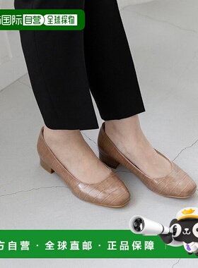 日本直邮Menue 宽幅4e方头粗跟女鞋 ME8623BW01028 女鞋高跟鞋