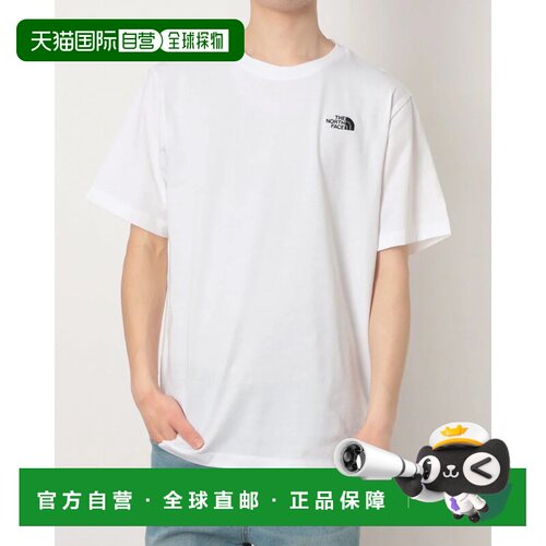 日本直邮THE NORTH FACE 男士短袖T恤白色半袖 TNF