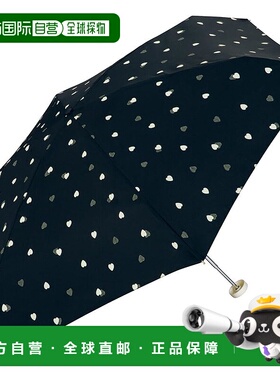 【日本直邮】Wpc. 折叠伞 格纹心形 黑色 6808-305