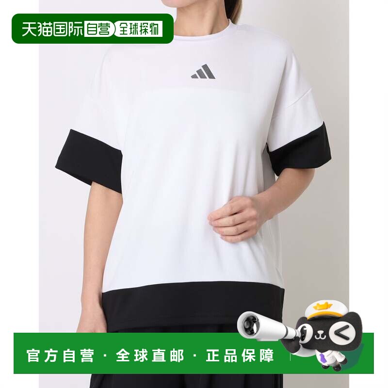 日本直邮MUSTHAVES 女士半袖功能T恤 宽松版型 色块拼接 白色 KF9图片