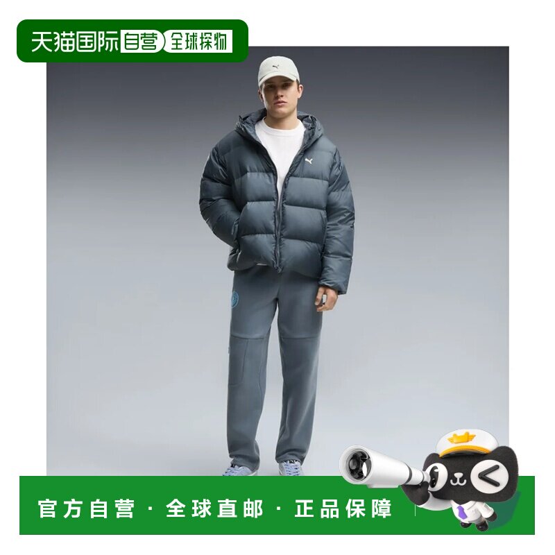 日本直邮PUMA 男士曼城足球俱乐部彪马科技运动长裤 夜空亮蓝色