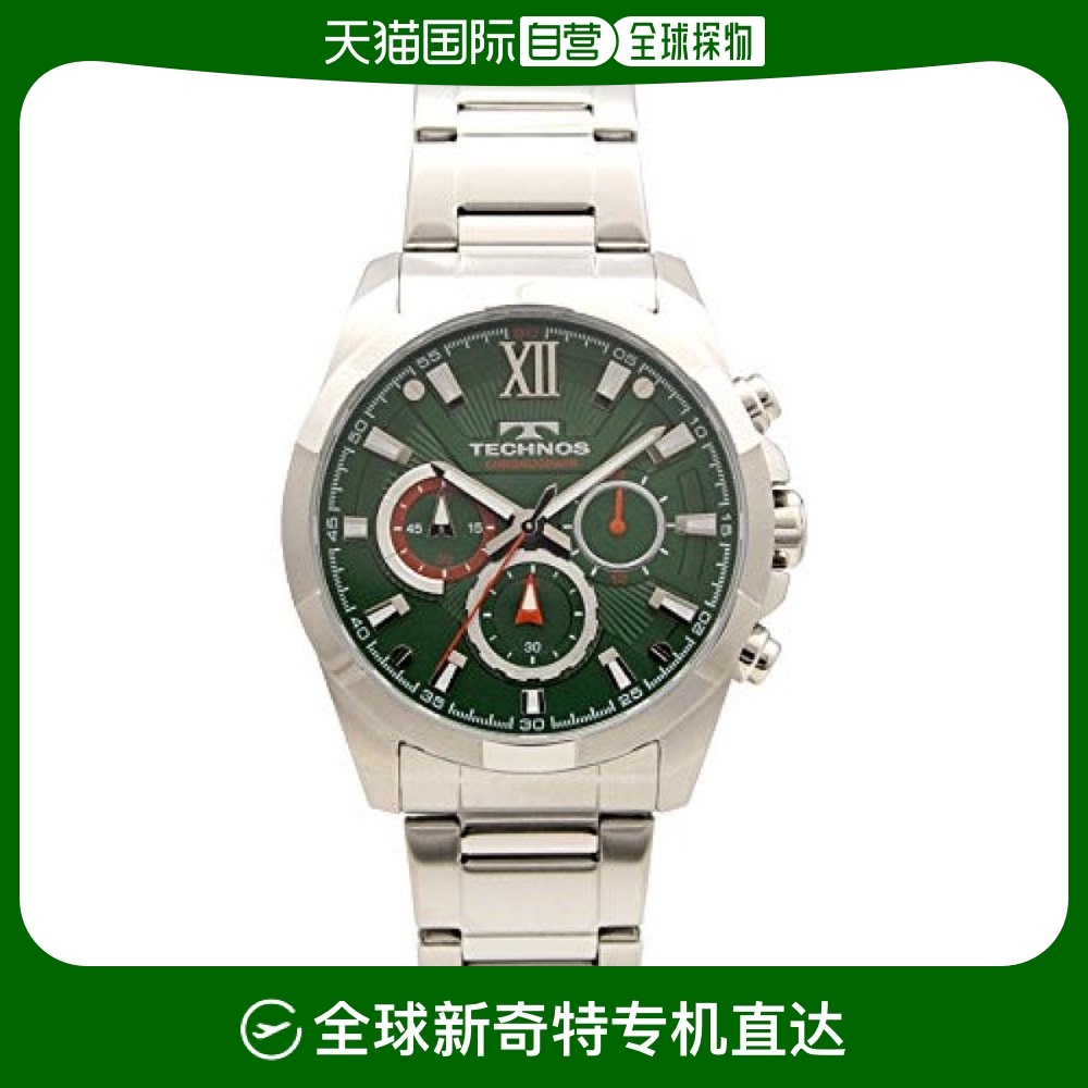【日本直邮】technos天克诺chronograph10气压防水男士手表 t5621