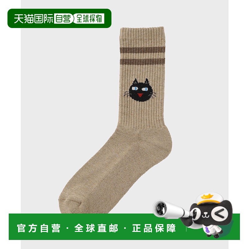 1h可退 日本直邮Gloria Cords 男装 别注款 猫咪图案袜子 日系休