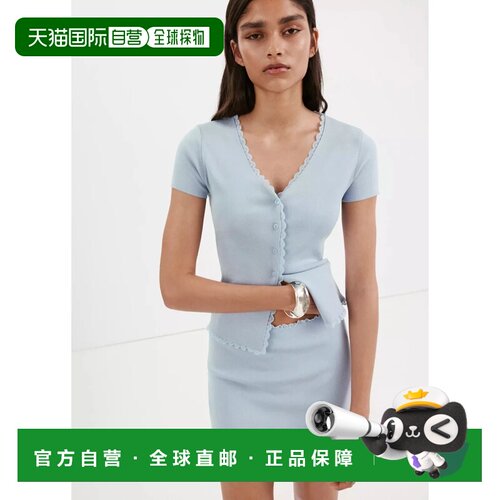 日本直邮MANGO 针织开衫 淡蓝色