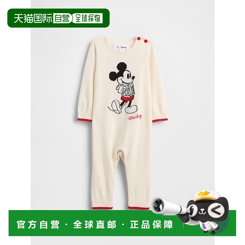 1h可退 日本直邮Gap 贝贝迪士尼联名全棉针织连体衣 女童男童 843