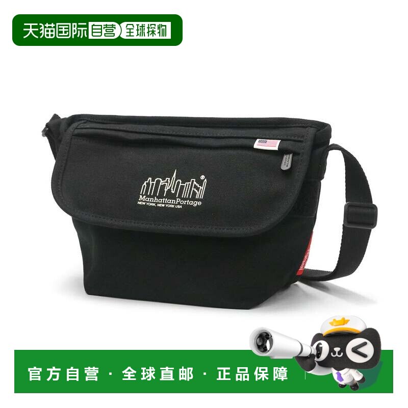 日本直邮Manhattan Portage 斜挎包 黑色 帆布轻量防水邮差包图片