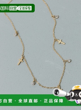 1h可退 日本直邮SMELLY 女士 小巧十字架 charm 细闪锁骨链 SMA62