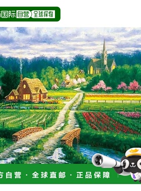 【日本直邮】500片拼图 花田与小屋 53×38cm Randy Vanpeek APPL