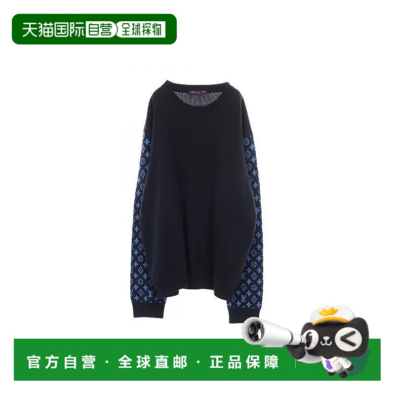 1h可退 日本直邮中古LV路易威登男B级9新knit针织羊毛上衣黑色