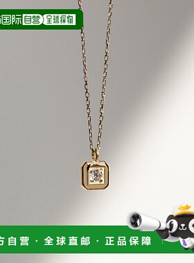1h可退 日本直邮cui-cuiK10YG黄金方形钻石项链782694cuicui