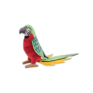 【日本直邮】Hansa汉莎 动物系列毛茸玩具 鹦鹉红色 No.3326情人