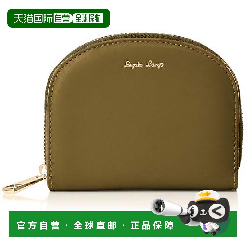 【日本直邮】Legato largo 两折钱包 LJ-G1061 橄欖绿色女士 財布