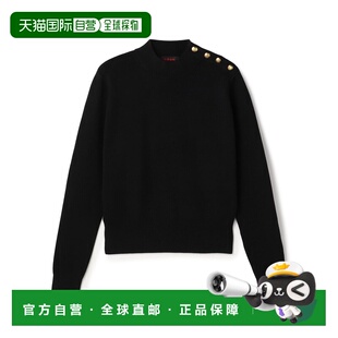 日本直邮CABaN 金色纽扣设计 女装 圆领针织衫 宽松短款 1h可退