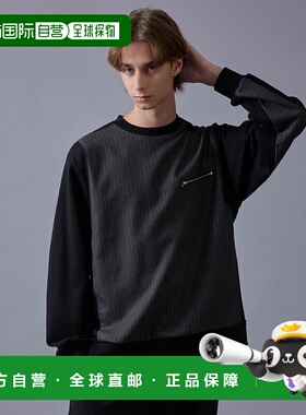 1h可退 日本直邮JUNRed 男士经典双色拼接长袖卫衣 2024BANM84160