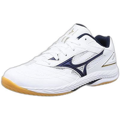 【日本直邮】MIZUNO 乒乓球鞋 Wave Drive 9 24.5cm2E白/深蓝/金