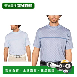 日本直邮FootJoy 男士环形印花短袖高领衬衫 FJ-S25-S20 高尔夫服