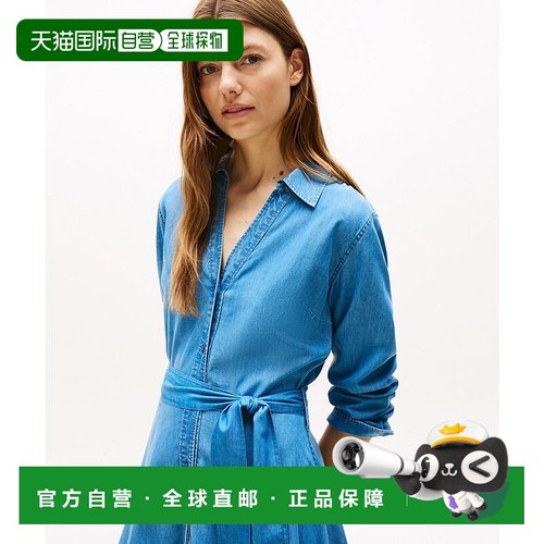 日本直邮TOMMY HILFIGER 香布雷长袖中长连衣裙 [TO3203EW012836]