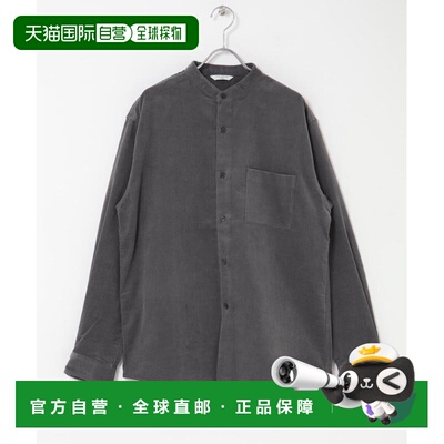 URBAN RESEARCH DOORS男装『UR TECH』灯芯绒立领衬衫 宽松设计 D