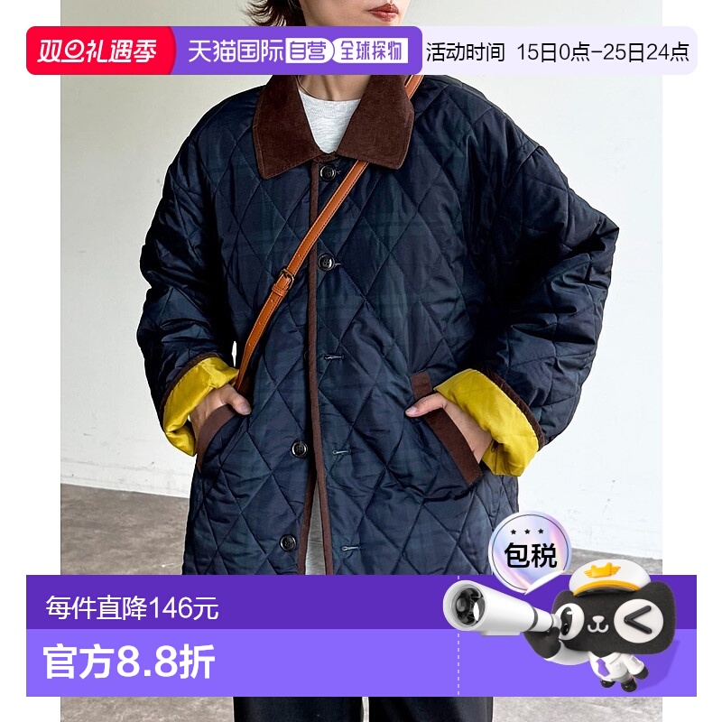 1h可退 日本直邮CPCM 男女同款 轻便保暖绗缝夹克 立领灯芯绒设计