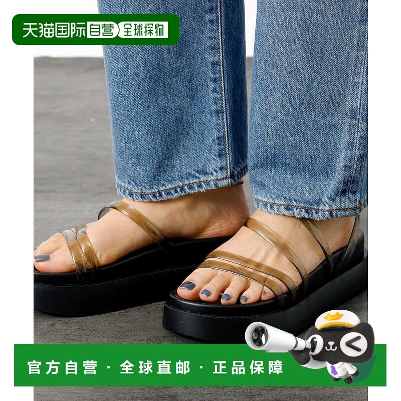 1h可退 日本直邮TEMPERATE 女士 透明带厚底凉鞋  04500162021