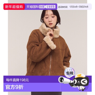 1h可退 日本直邮FMiBL 女装 仿羊羔毛外套 宽松半拉链厚外套 XUAN