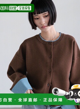 日本直邮LOWRYS FARM 女装 双面异色针織开衫 宽松短款设计 63613