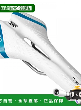 【日本直邮】GORIX自行车零配件自行车低反弹鞍座白色×蓝色坐垫