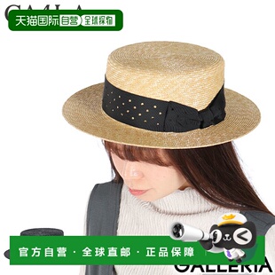 日本直邮CA4LA 帽子 女款 春夏 草帽 遮阳帽 浅口 品牌 丝带 优雅