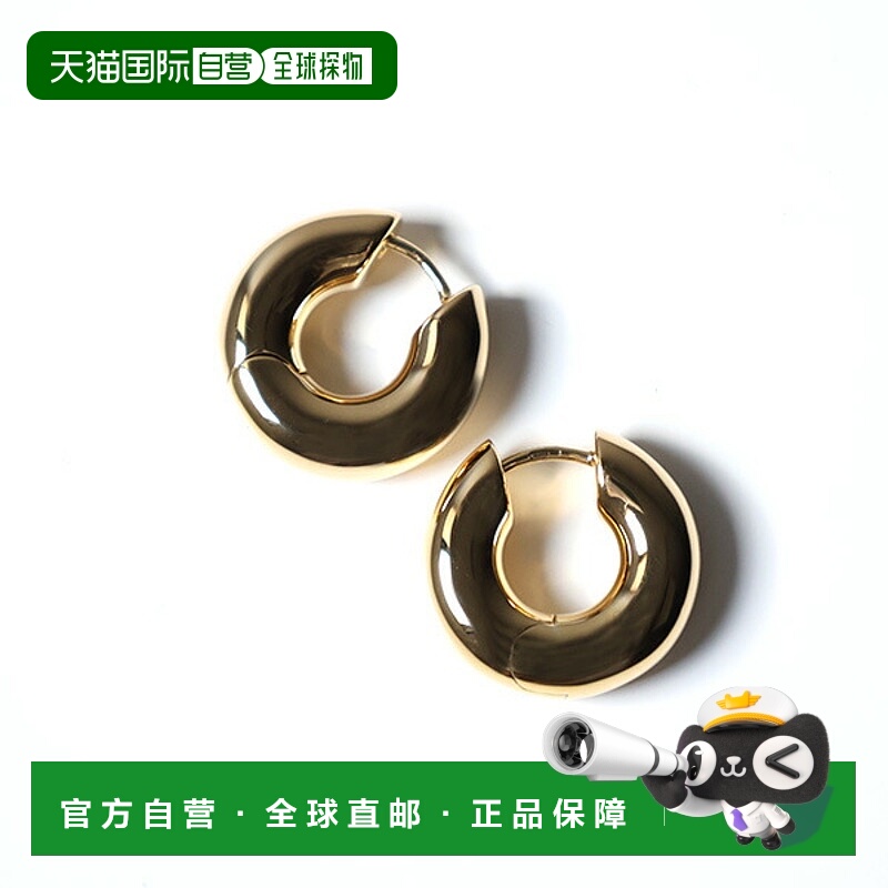 日本直邮TOM WOOD 粗圈小耳环金色ECH10353NA01S925-9K女士粗圈小