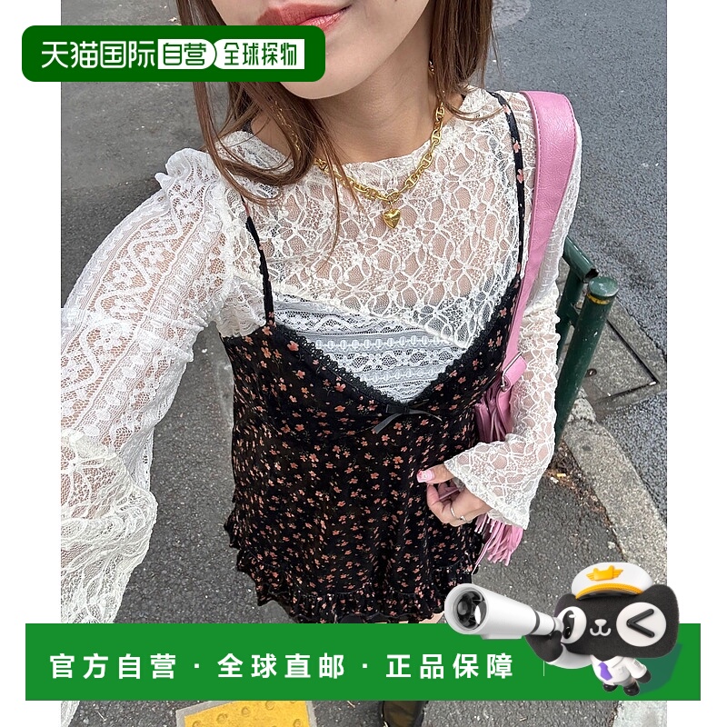 1h可退 日本直邮CIAOPANIC 女装 碎花/波点 绒布吊带罩衫连衣裙 C