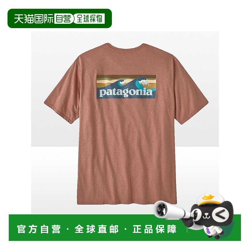 日本直邮日潮Patagonia男士无口袋标志短袖T恤37655运动圆领