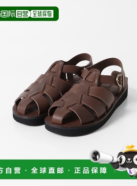 1h可退 日本直邮Organic handloom 男装 编织设计 皮革凉鞋 夏季