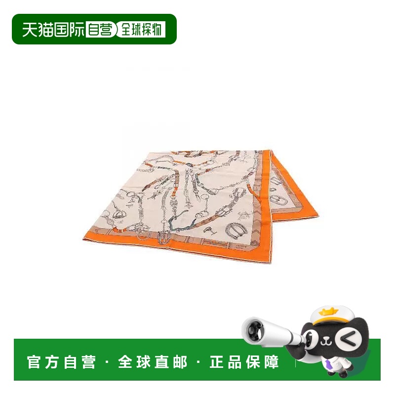 1h可退 日本直邮中古Hermes爱马仕女A级95新carre140丝绸围巾/丝