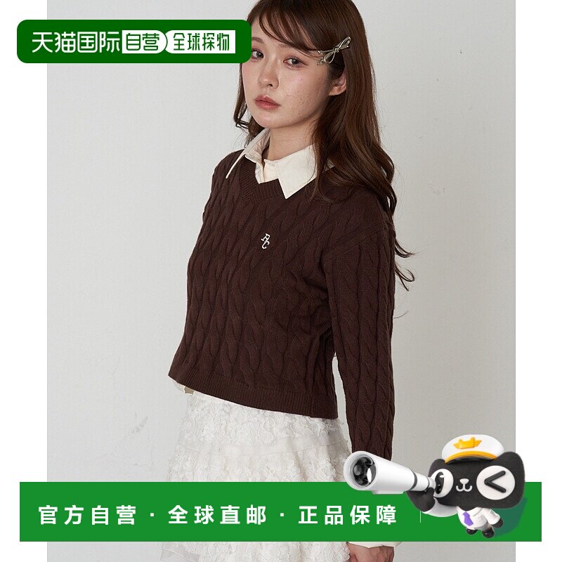 1h可退 日本直邮Ray Cassin 女装 通勤风衬衫领针织开衫 RCN10525