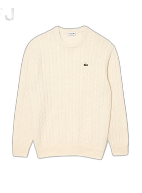 日本直邮LACOSTE Wear Responsible 羊毛绞花针织毛衣 AH8566-10