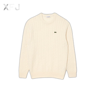 日本直邮LACOSTE Wear Responsible 羊毛绞花针织毛衣 AH8566-10
