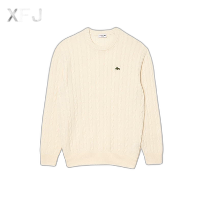 日本直邮LACOSTE Wear Responsible 羊毛绞花针织毛衣 AH8566-10