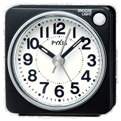 【日本直邮】SEIKO电子闹钟闹铃NR437K金属黑色小款携带方便家用