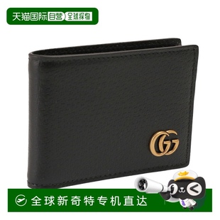 钱夹 日本直邮GUCCI 皮革双折钱包 Marmont