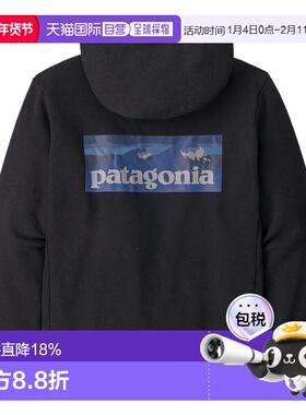 日潮跑腿patagonia巴塔哥尼亚 徽标 uprisal 连帽衫 INBK XL 3966