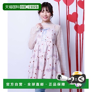 1h可退 日本直邮axes femme 女装 原创印花A字宽松半袖连衣裙 蕾