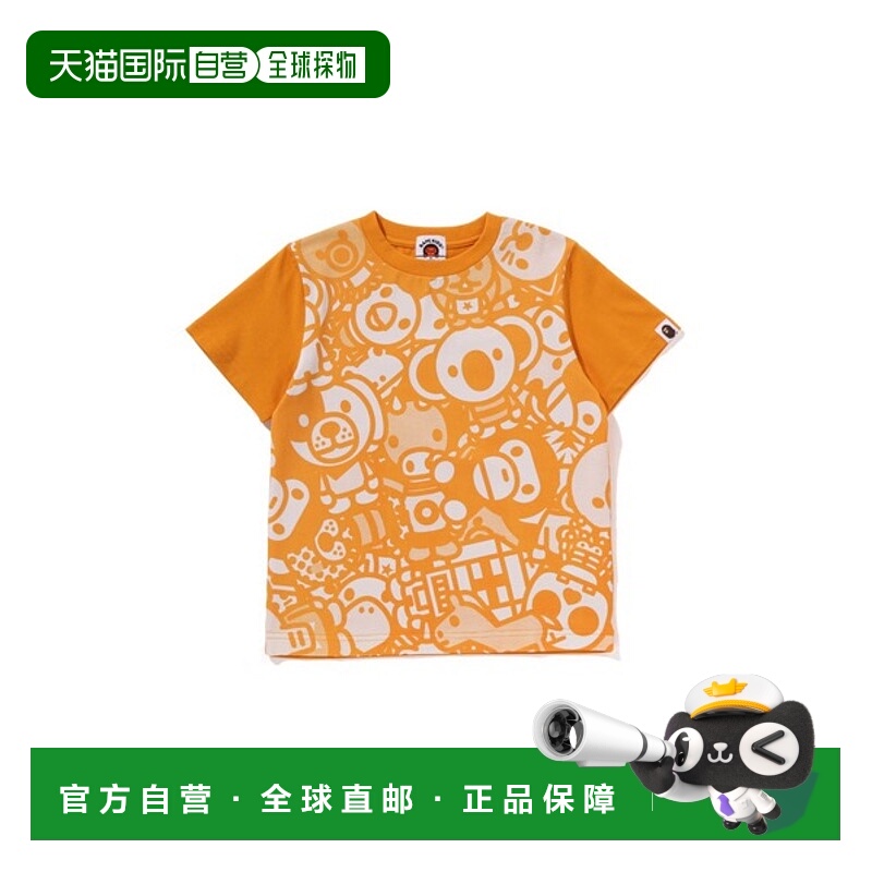 日本直邮【日本直邮】A BATHING APE猿人头儿童T恤2L30-309-016