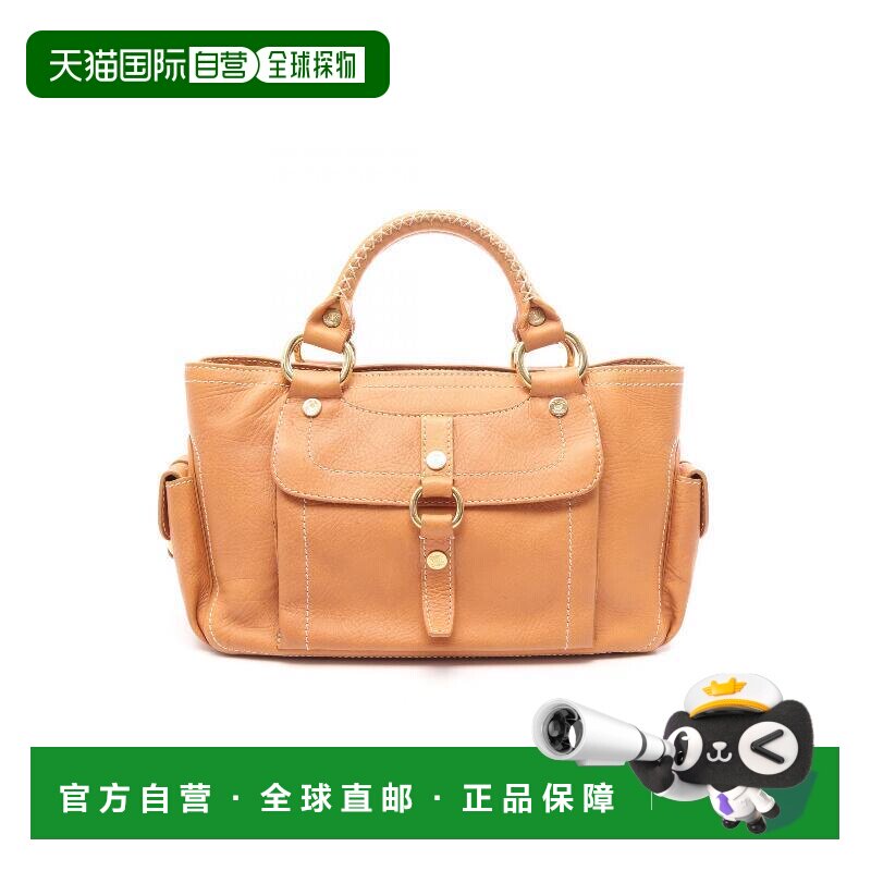 日本直邮中古二奢Celine赛琳女包A级95新boogie bag凯旋门牛皮手图片